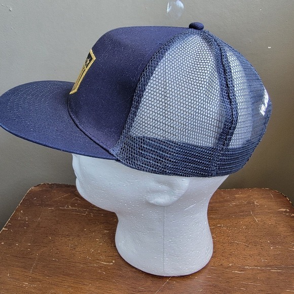 EUC Plate Crate Shield Base Hat Cap Blue Mesh Snapback Cap Adult OSFM Baseball - Picture 3 of 8